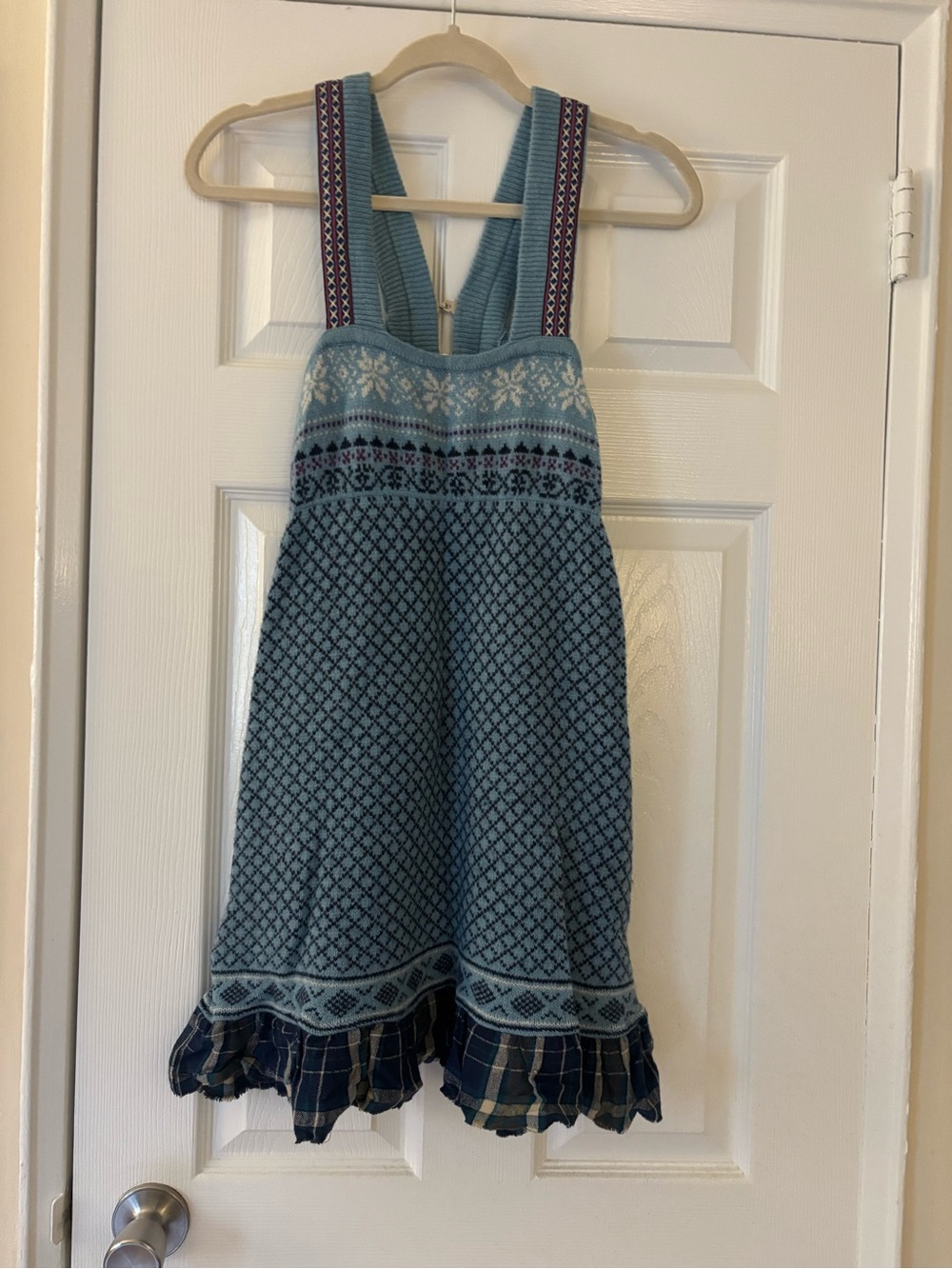 Free People Vintage Fair Isle Nordic Pinafore Dress - Picture 4 of 10